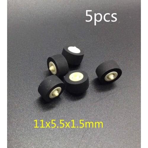 11mmx5.5x1.5 retractor press wheel belt pulley rubber audio pressure tape recorder cassette deck pinch roller Stereo player