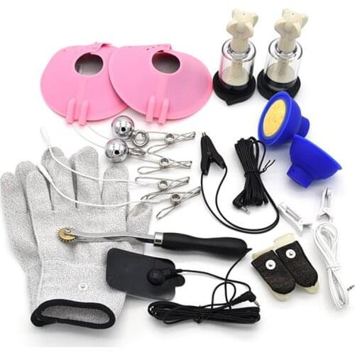 13 Style Choose Electro Anal Plug Gloves Breast Clamps Tools Electric Shock DIY Accessories Adult Games Sex Toys For Women Mn