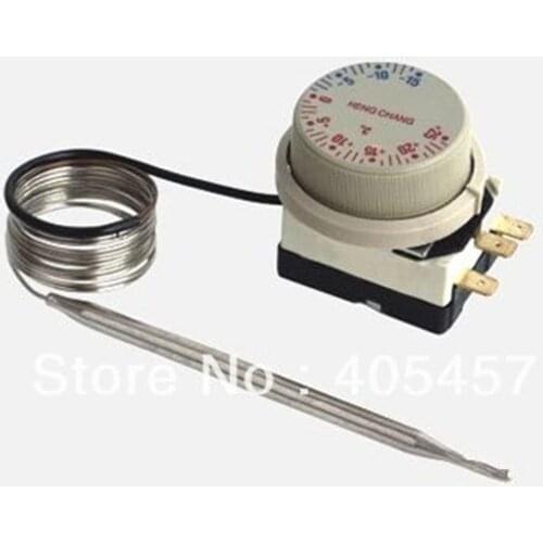 -15 to +25 Degree Celsius Capillary Dial Thermostat 3-pin Low-temperature Control Switch Adjustable Temperature Regulator 10PCS