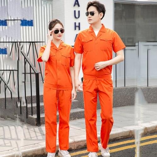 2021Summer Work Clothing Men Women Workwear Suit Factory Tooling Auto Repair Workshop Uniform Breathable Durable Safety Coverall