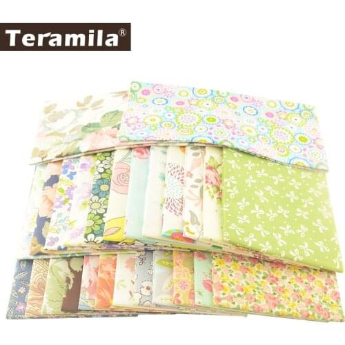 Teramila Floral Design 45x45cm Fat Quarters 100% Cotton Fabric Telas Patchwork Tissu Handmade DIY Quilts Cushion Pillow Cloth