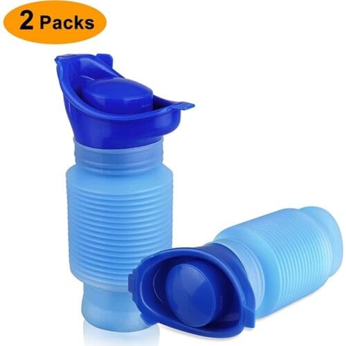 Emergency Urinal Portable Mini Outdoor Camping Travel Shrinkable Personal Mobile Toilet Potty Pee Bottle for Kids Adult 750ML