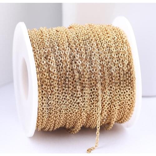 10 Meters Gold Black Stainless Steel 2x2.5mm Link Chains For Jewelry Making Diy Necklace Bracelets Accessories