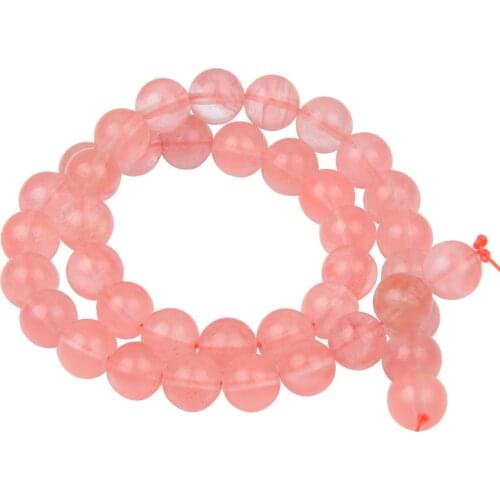Chanfar Pink Watermelon Quartzs Stone Beads DIY Spacer Loose Beads for Stone Jewelry 4/6/8/10/12mm