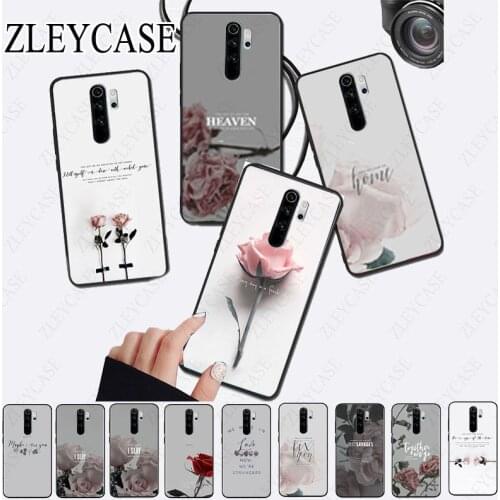 Beautiful rose flower celebrity text Phone Case for redmi note8pro note7 note5 note6pro 7A 8A 8 note9s note9pro Coque Shell
