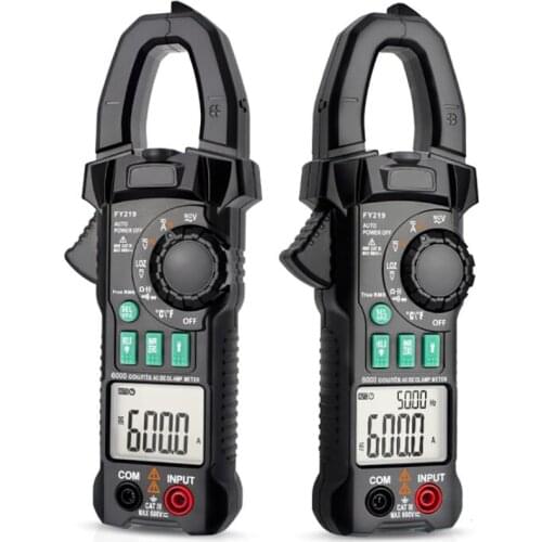 Digital Clamp Meter, 6000 Counts Auto-Ranging True RMS, Low Impedance (LoZ) Mode, 600 Amp, Measures Voltage, with Auto-Off