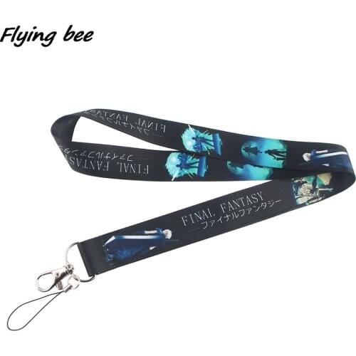 Flyingbee Anime Cool Neck Strap Lanyards ID Badge Card Holder Keychain Phone Gym Strap Webbing Necklace Gift X1314