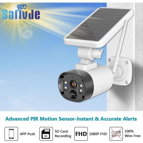 Sailvde 1080P Wifi IP Camera Outdoor Solar CCTV Camera 1080P 2MP Home Security Surveillance H.265 P2P Security Camera