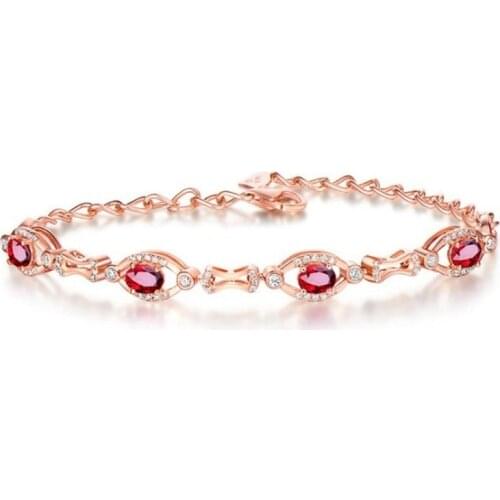 Exquisite Ladies Romantic Rhinestone Rose Gold Pink Cute Bracelet Gift Jewelry