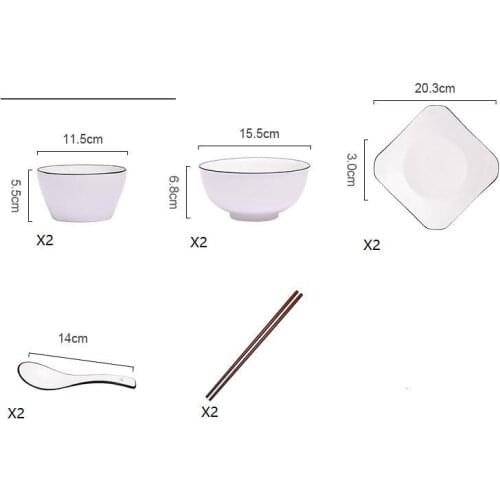 Ceramica Set Crockery Serving Tableware Porcelain Plate Cuenco Cocina Ice Cream Kitchen Dining Bar Soup Dinnerware Ceramic Bowl