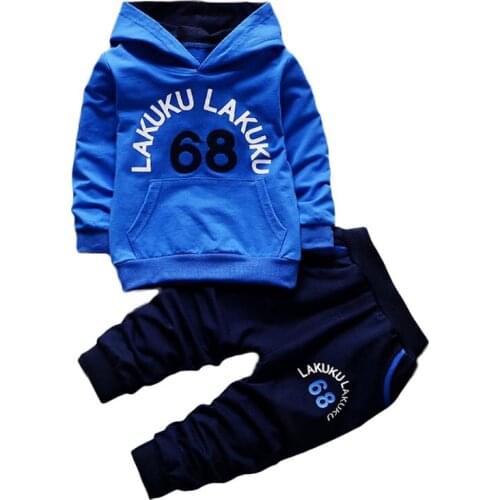 2018Children Clothing Sets Pure cotton Kids Hoodies Boy Outfit Sports Suit 1-5T Boys Girls Suits Cotton Child Clothes