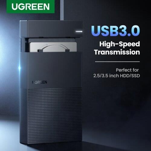 UGREEN HDD Case 3.5 2.5 External Hard Drive Enclosure for 3.5 2.5 Inch SATA SSD HDD UASP USB 3.0 to SATA III Hard Drive SSD Case