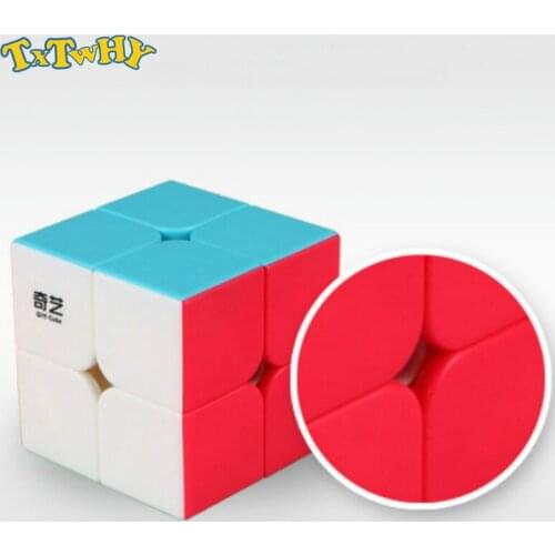 Cube 2X2 Magic Cube 2 By 2 Cube 50mm Speed Pocket Sticker Puzzle Cube Professional Educational Toys for Children Use for Match