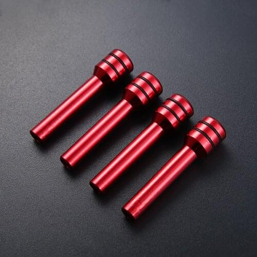 ​4pcs set Red Universal Aluminum Alloy Car Interior Door Lock Pin Knob Cover Dia 6mm Car Security Door Lock Pins