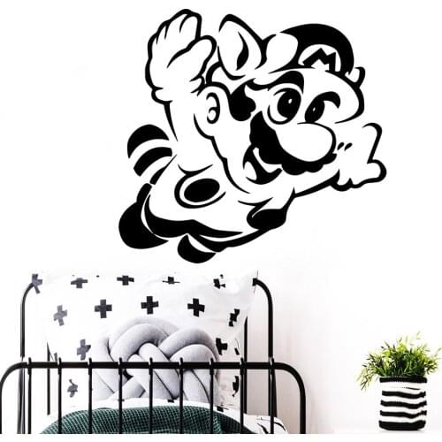 Lovely flying mario Home Decor Vinyl Wall Stickers For Kids Rooms Diy Home Decoration Vinyl Art Decals