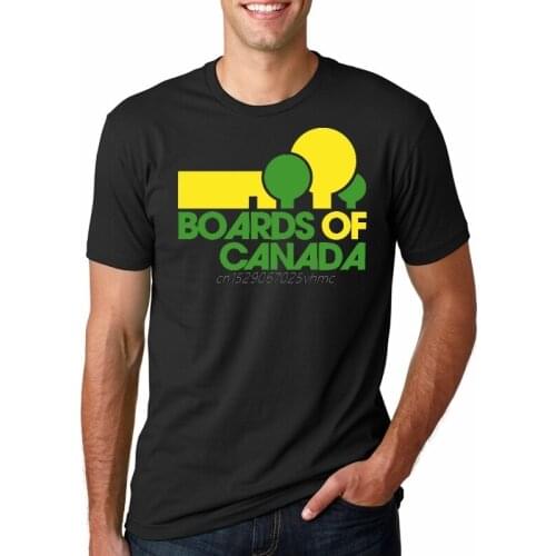Printed Men T Shirt O-Neck tshirts Boards of Canada Logo Short-Sleeve men T-Shirt