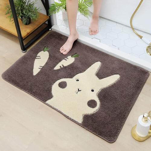Bathroom Non-slip Mats Door Mats Bedroom Door Home Carpets Absorbent Floor Mats Cartoon Bathroom Floor Mats Small Rugs