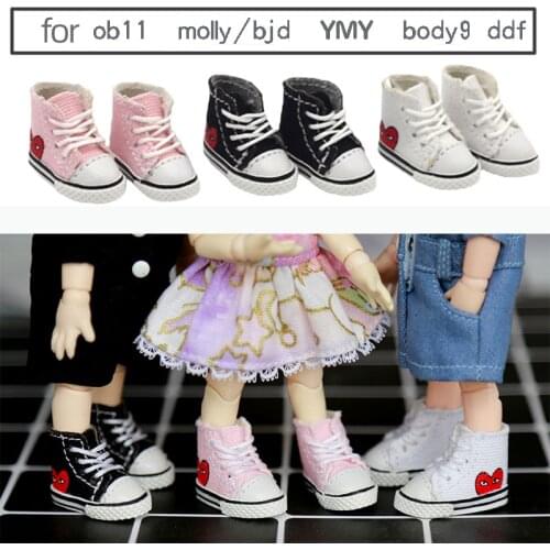 Ob11 baby shoes bjd shoes 1 / 12bjd shoes casual sports shoes for molly, YMY, ddf, bofy9 love canvas shoes doll accessories