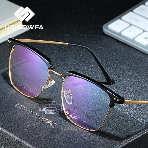 Korean Retro Prescription Glasses Frame Men Optical Myopia Eyeglasses Frame Male Clear Transparent Spectacles Frame TR90 Square
