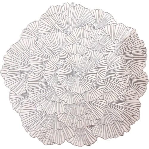Placemat European-Style Hollow Gilding PVC Non-Slip Table Mat Home Daily Dining Pad Table Kitchen Accessories
