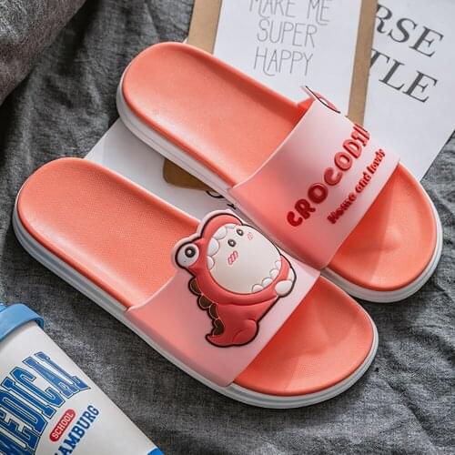 Cute Cartoon Summer Shoes Woman Slippers Women Wear Bathroom Bath Non-slip Home Household Couple Men Indoor Sandals And slippers