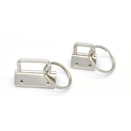 Sliver Key Fobs Hardware Key Chain Fabric Webbing Key Chains Ribbon Key Fob For Lanyards Key Rings Straps Wristlets 20mm 32mm