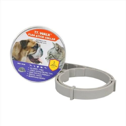 Pet dog repellent silicone collar green essential oil cat repellent flea collar teddy dog collar