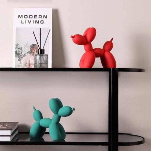 New Balloon Dog Statue Resin Statuette Interior Nordic Home Decoration Modern Living Room Office Aesthetics Room Decoration Gift