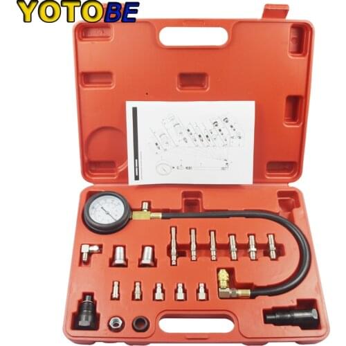 TU-15A Diesel Engine Compression Tester Tool Kit Cylinder Pressure Gauge 0~1000PSI