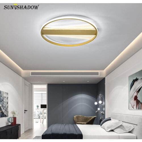 Gold Modern LED Ceiling Lights For Living room Bedroom Kitchen Indoor Lighting Acrylic surface mounted Ceiling Lamp Luminaries