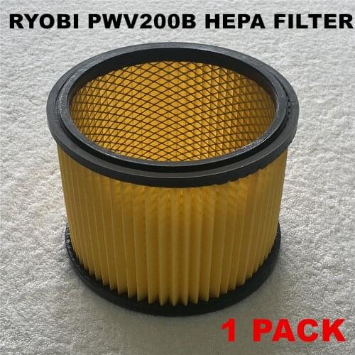 1 Pack RYOBI PWV200B Replacement Cartridge Filter fits For RYOBI PWV200B 4.75 GAL. wet/dry Vacuum Cleaner