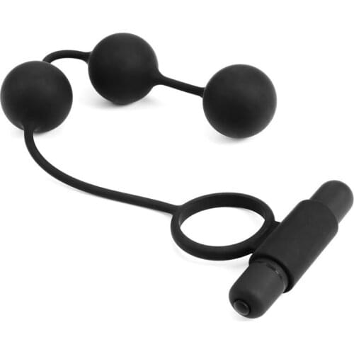 2 In 1 Anal Butt Plug Male Masturbators Delayed Ejaculation Cock Ring Prostate Massager Anal Pull Beads Erotic Sex Toys For Men