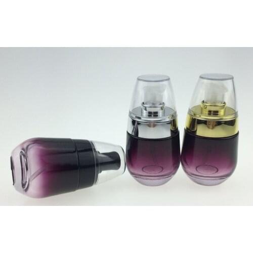 30ML Gradient Purple Empty Liquid Glass Bottle Oil Essence Makeup Base Primer Contour Foundation Container Packaging 10pcs/lot