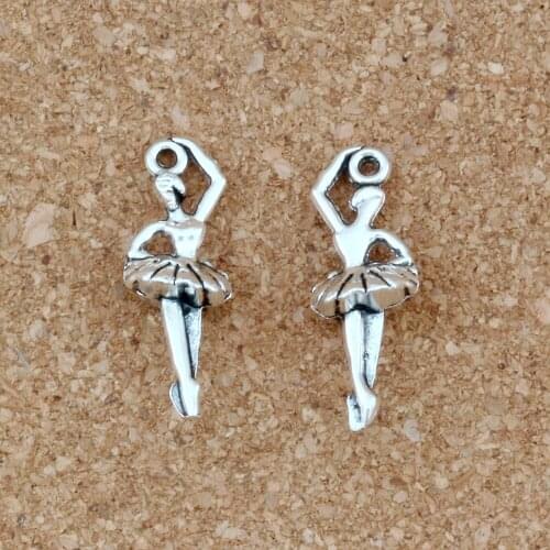 30pcs Ballet Girls Charms Pendants Fashion Jewelry DIY Fit Bracelets Necklace Earrings 9.5x26.9mm A-348