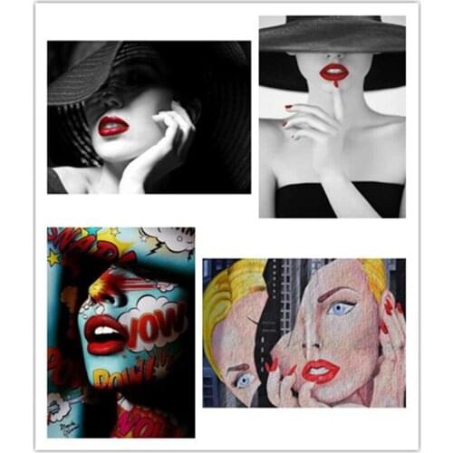 3D DIY Round diamond painting Cross stitch inlaid Diamond Embroidery Full Drill Sexy woman Beauty Home DecorXN146