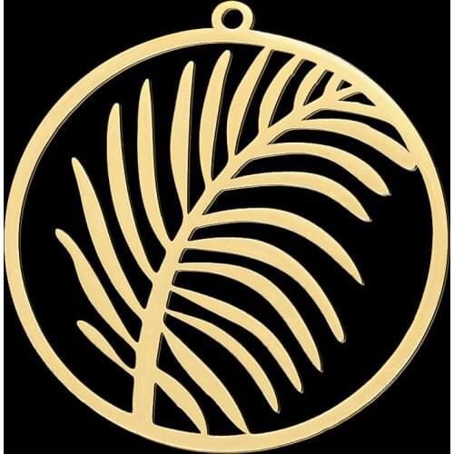 5pcs/lot 100% Stainless Steel Pine Needle DIY Earring Pendant Charm Wholesale Custom Charms Finding Supplies
