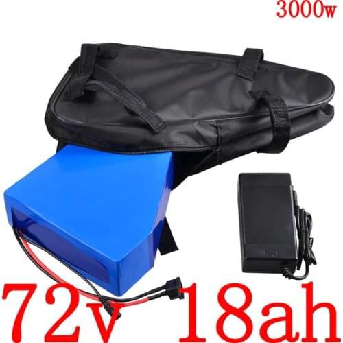 Free customs tax 72V 18AH lithium ion battery pack 72V electric bicycle battery 72V1500W 2000W 2500W 3000W electric bike battery