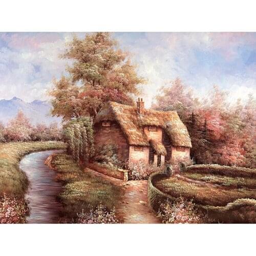 Lakeside Cabin Full DIY Diamond Painting Embroidery Mosaic Photos of Rhinestones Diamond Wall Art Home Decor Painting gift GH85
