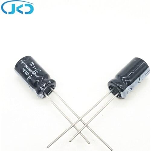 50pcs/lot 63V 47UF 6*12mm aluminum electrolytic capacitor 47uf 63V 20