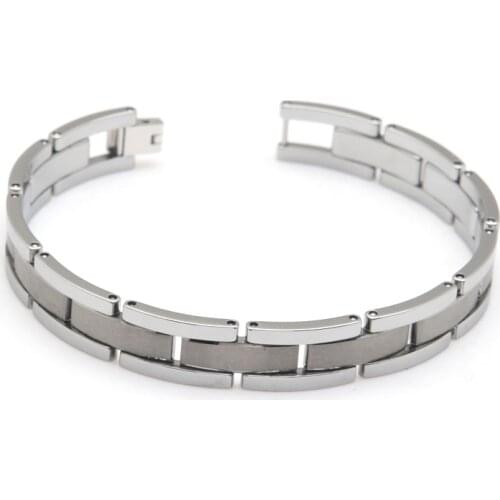 Tungsten carbide Simple Graceful Design 23cm Bracelet Tungsten Bracelet For Gentlemen Width 1.2cm Thickness 3mm Weight 90g