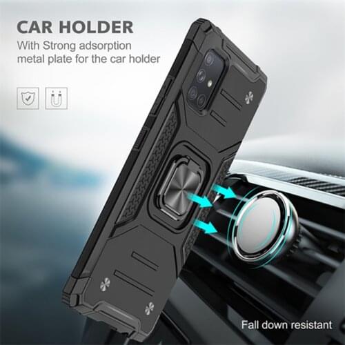 Phone Case For Samsung Galaxy A 70 50 51 71 31 21s 11 12 Cases Coque M01 Core Cover Armor Magnetic Ring Holder Phones Accessorie