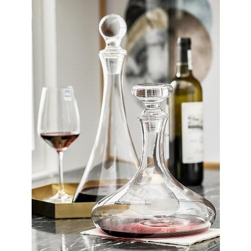 1300ML Whisky Decanter Crystal Glass Red Wine Decanter With Lid Home Bar Accessories Narrow Mouth Separator декантер для вина