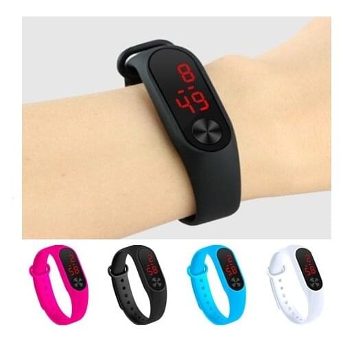 Four Colors Childrens Digital Watch Led Sport Watch Casual Silicone For Kids Watches Wristwatch Bracelet