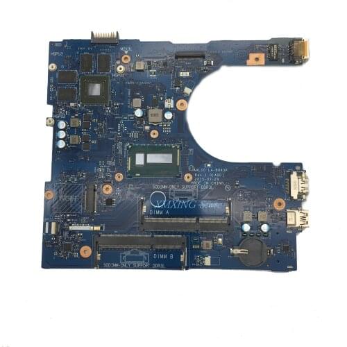 FULCOL For DELL INSPIRON 5458 5558 Laptop Motherboard I3-5005U CPU SR27G AAL10 LA-B843P CN-0HV659 0HV659 HV659 Tested 100% work
