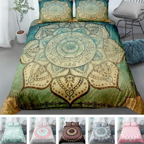 Hot Style Bedding Set 3d Digital Bohemian Printing 2/3pcs Duvet Cover Set Single Twin Double Full Queen King Bedroom Decor