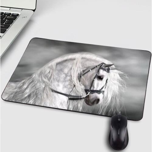 Creative Popular Diy Animals Wild Horse Running Pattern Mousepad Mini Size for Decorate Desktop Notebook Table Mat