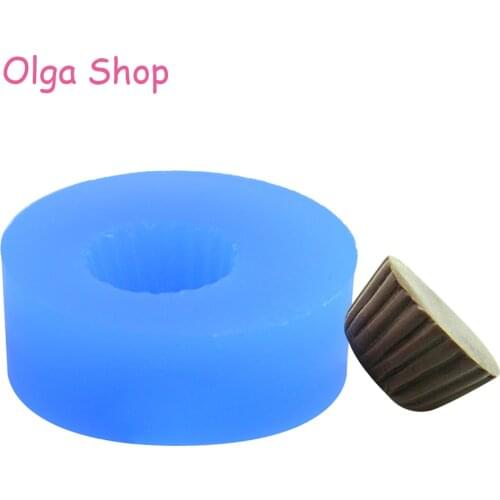 GYL163 11.3mm Cupcake Tart Silicone Mold - Cake Bottom Base Mold Miniature Food Fondant Resin Jewelry Pendant Charm Moulds