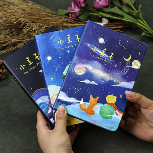 Little Prince Colour Page Diary Student Notebook Simple Cartoon Bronze Lovely Hand Book Stationery Planner Notebook