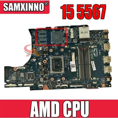 For Dell Inspiron 15 5567 Laptop Mainboard AMD cpu in-built 0091H1 BAL22 LA-D803P REV:1.0(A00) fully tested Free Shipping