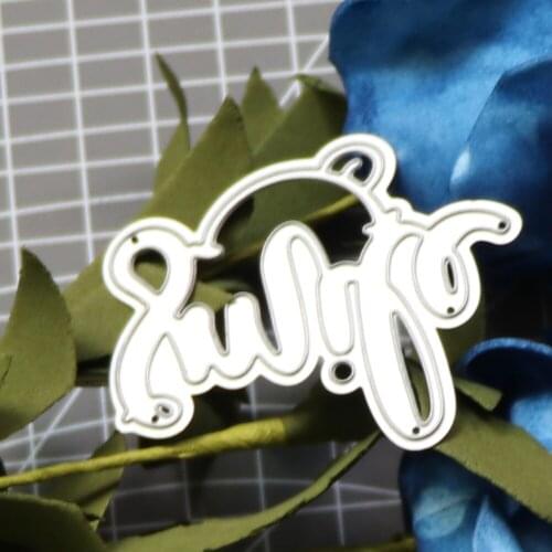 Metal Cutting Dies English Word Smile Letters Stencils for DIY Scrapbooking Photo Album Decorative Embossing DIY Paper Cards